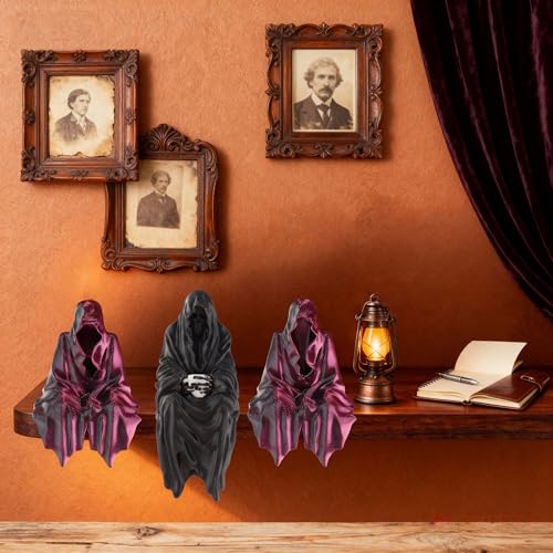 3 Pack Estatua Decorativa Gótica Halloween Sentada miniatura 7