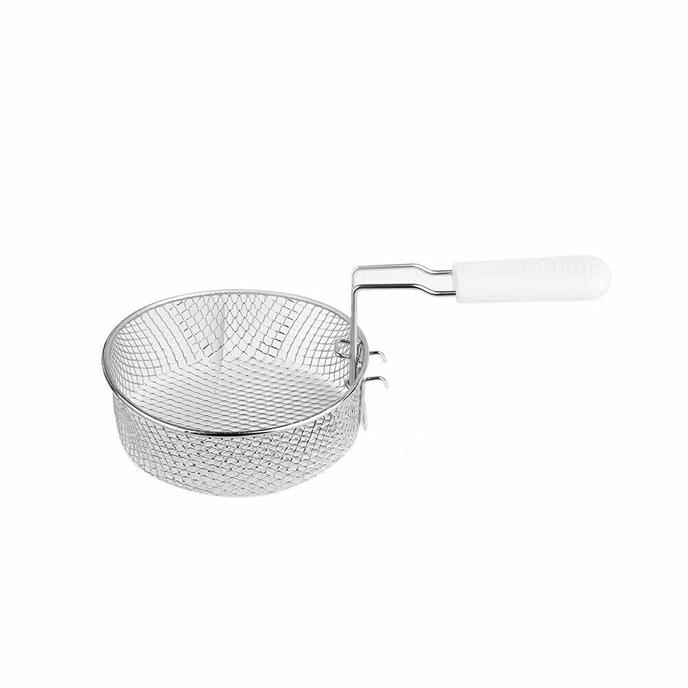 MAKA Friggitrice Elettrica ad Olio ad Immersione, 1450W 2 Litri, con Cestello Estraibile Interno in Acciaio Inox, Temperatura Regolabile, Acciaio Inossidabile, Design Esclusivo
