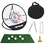 Achort Red de Entrenamiento de Golf, Juego de Entrenamiento de Golf Plegable Red Plegable para Golfos Golf Elite Chipping Net para Práctica de Entrenamiento en Interiores y Exteriores