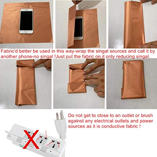 Amradield CU-NI-GDNTAPE Copper Fabric Blocking Rfid/Rf-Reduce Emf/Emi Protection Conductive Fabric thumb #4