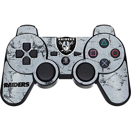 Skinit Decal Gaming Skin Compatible with PS3 Dual Shock Wireless Controller - Officially Licensed NFL Las Vegas Raiders - Alternate Distressed Design