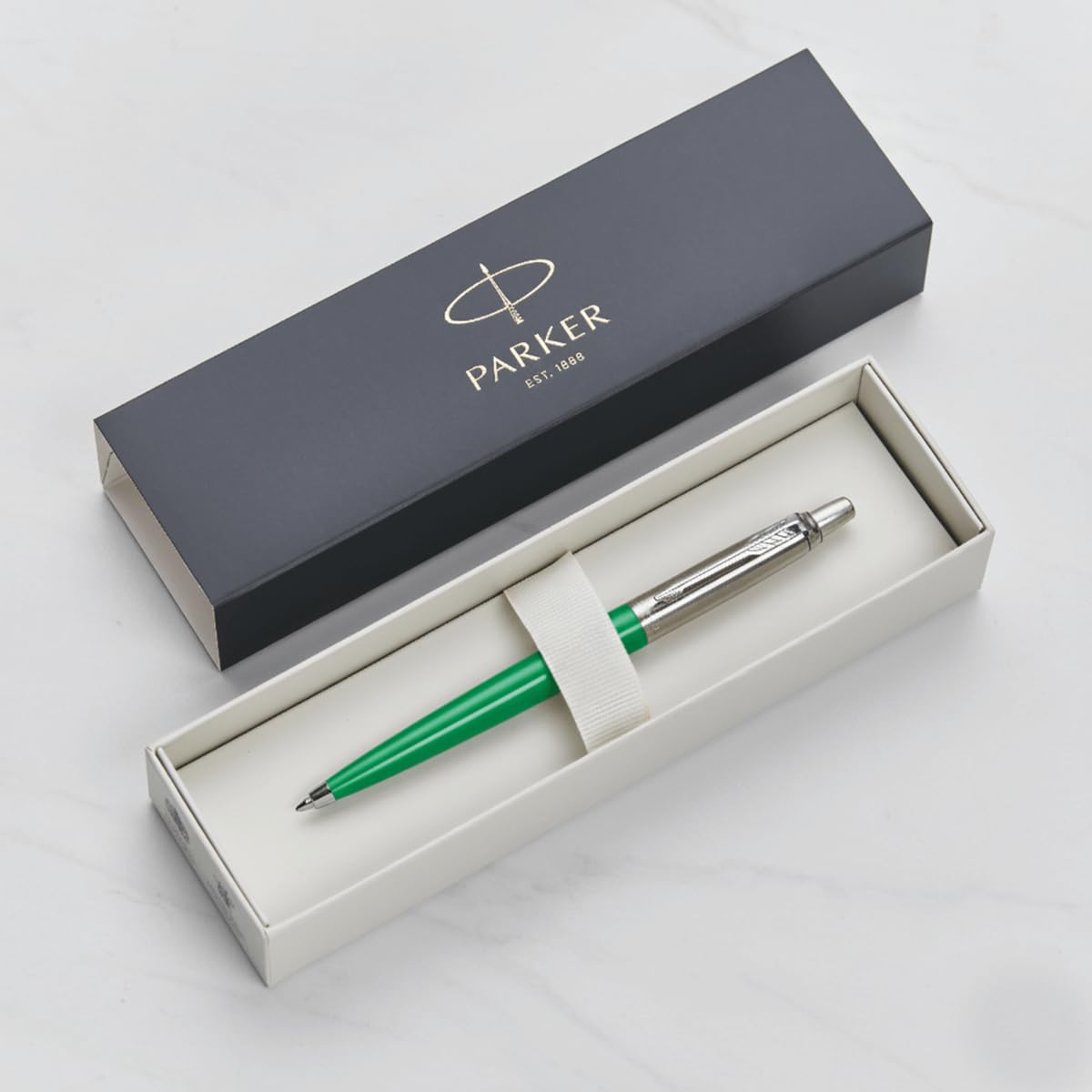 Personalised Parker Jotter Pen Gift Set - Christmas Gifts for Him Her (Green Ballpoint)