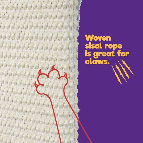 FiNeWaY Cat Pet Kitten Corner Sisal Wall Scratcher Cats Hanging Cat Scratching Post Board Tree Sisal Rope Sofa - Grey - Image 6