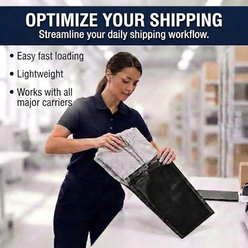 Image of BOX USA Shipping Bags 14 x 19 (100-Pack) Black - Large Heavy Duty Self-Adhesive Envelope Poly Mailers for Packing