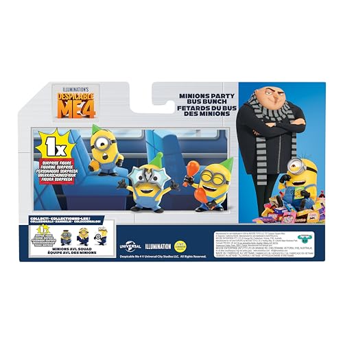 Image of DESPICABLE ME 4 2 Inch Collectible 4Pk Party Bus Pk
