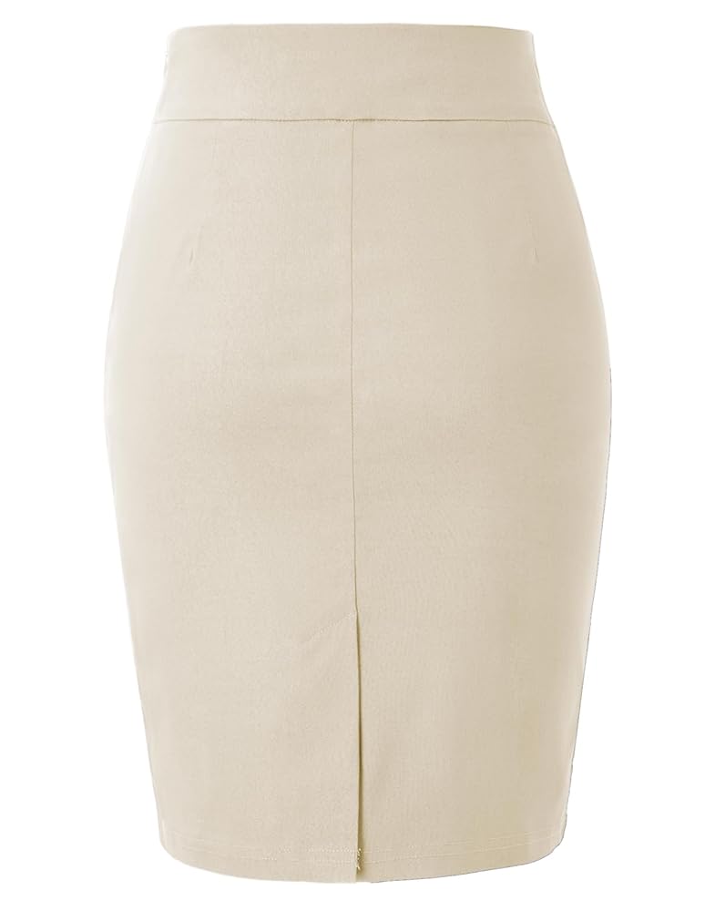 Kate Kasin 2025 Apricot Skirt Stretch Knee Length Pencil