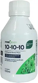 Adubo Fertilizante Forth Jardim Maxgreen 10-10-10 100ml NPK Concentrado para Flores e Frutas