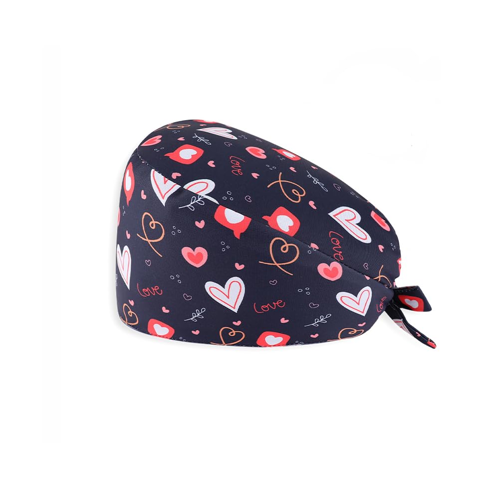 4 PCS Set Chapeaux de Travail Elastic Réglable Imprimé Coton Bonnet Chapeaux Turban Unisex Cotton avec Bandeau Absorbant