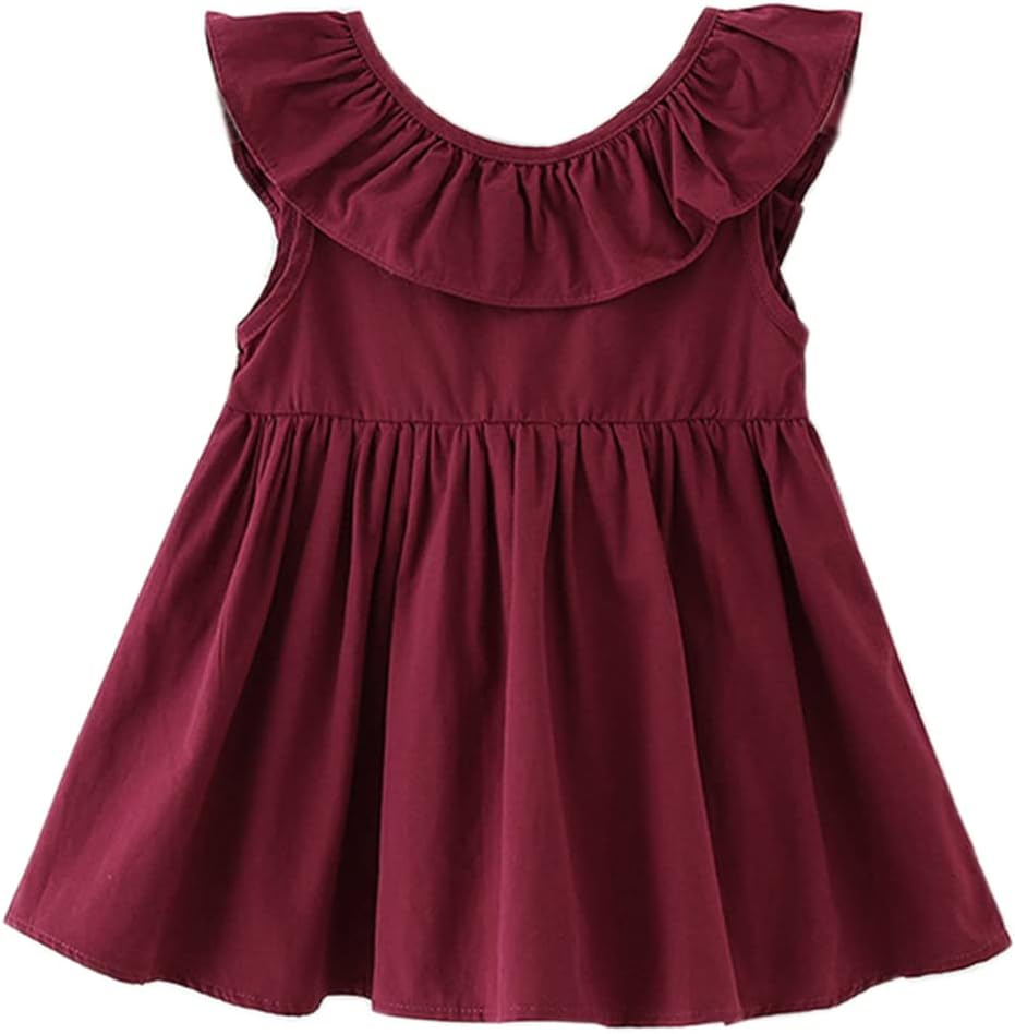 NiyageToddler Baby Girls Cotton Tunic Dress Swing Casual Sundress Age 1-5