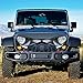 AMERICAN MODIFIED Front Replacement Grille Compatible with Jeep Wrangler JK JKU 2007-2018, Glossy Black