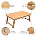 Large Size Laptop Tray Desk Nnewvante Foldable Bed Table Tray, Adjustable Coffee/TV Desk 100% Bamboo Breakfast Serving Tray Gaming Writing 4 Leg Locks Support up to 18in Laptop, 29.5x17.7in