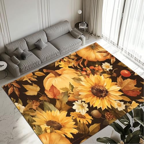 Tapis de salon Pumpkins antidérapant idéal pour décorer la cuisine