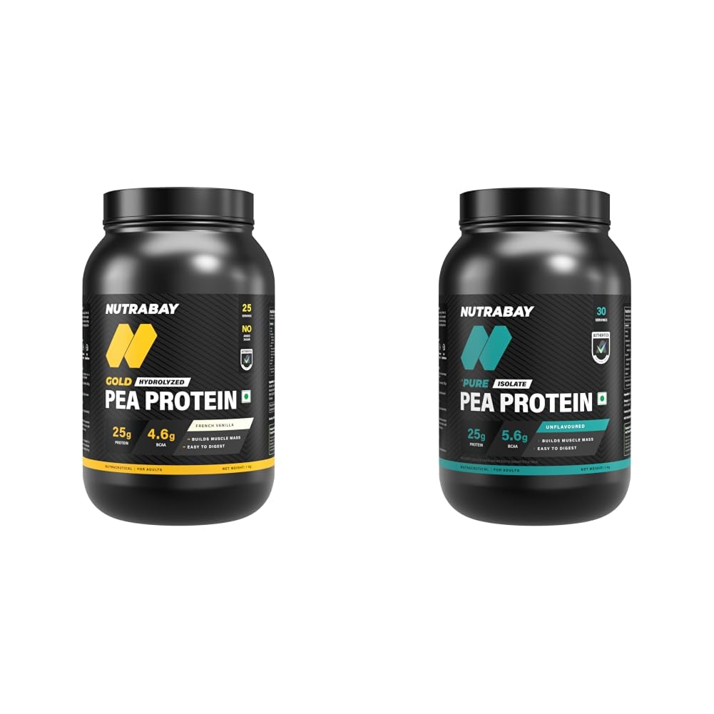 Isolate Pure Powder Nutrabay gold 100% pea protein powder - 1kg, Price History & Comparison ...