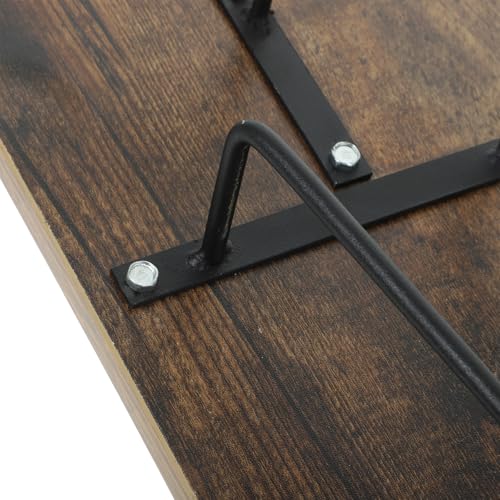 Soporte de pared para protector de cabeza expositor de protectores de madera marrón 5