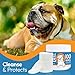 Bulldog Wrinkle Wipes for Dogs – Deodorizing & Soothing with Honeysuckle Extract – Non-Irritating, Cleans Wrinkles, Folds, Paws & Tail Pockets – for Bulldogs, Pugs & Frenchies (100 Count)