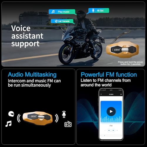 Intercomunicador X10 con reducción de ruido dual y asistente de voz 3
