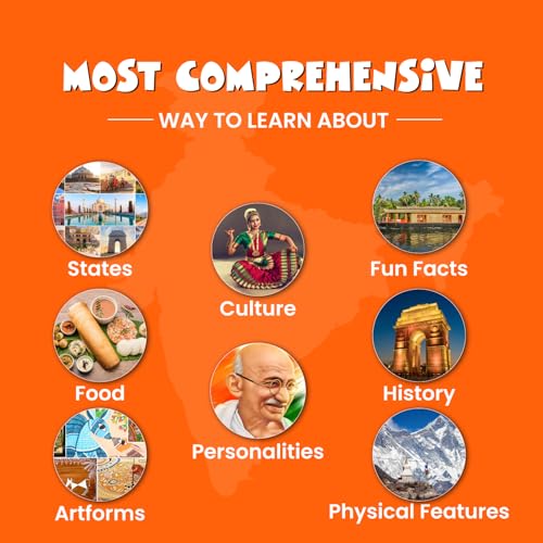 Image of popcorn Games & Puzzles Indian Geopgraphical Location Flash Cards for Kids Babies | 100 Pack | Fun & Easy Way for Preschooler Learning Diversity of India States, Union Territories, Capials, Rivers