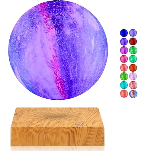 Vnemofey Schwebende Mondlampe – 16 Farben, 3D-gedruckt, Magnetisch Schwebend Mit Fernbedienung