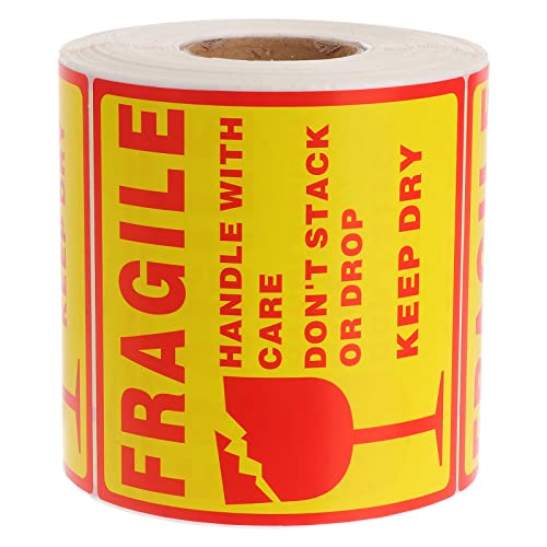 Étiquette autocollante fragile avertissement pour expédition et emballage