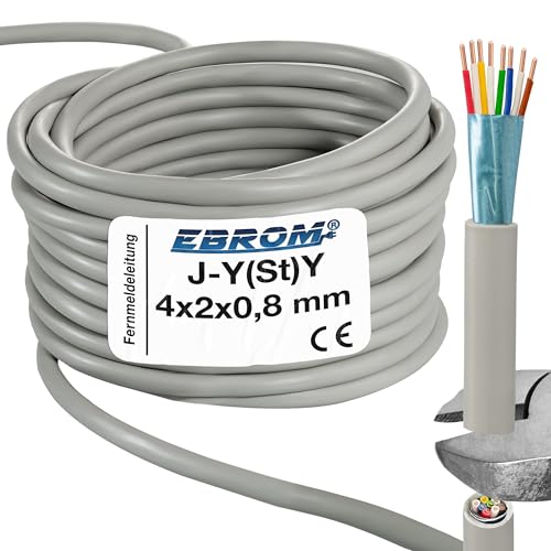 100 metros de J y (St) y mando a meld – Mando a meld Cable – Cable telefónico – Línea telefónica J de y (St) y 4 x 2 x 0,8 mm² 100 m