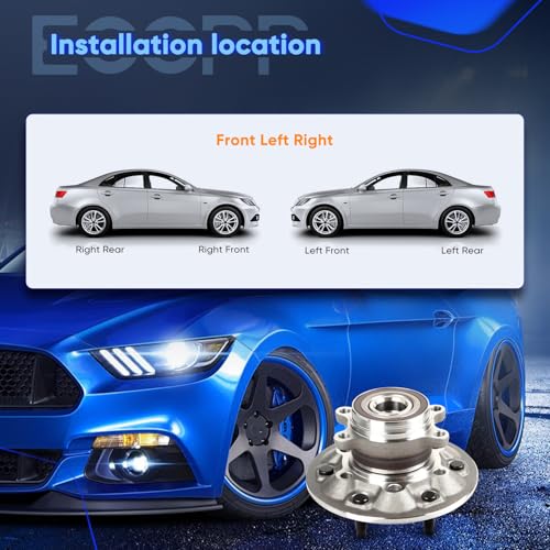 Image of ECCPP 2-Piece 515121 Wheel Hub Bearing for Chevrolet Colorado 2009-2012 | for GMC Canyon 2009-2012 6 lugs w /ABS Sensor Pre-Greased Sealed