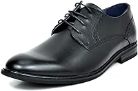Bruno Marc Men's Leather Lined Dress Oxfords - Comfortable Derby Shoes with Wooden Heel
