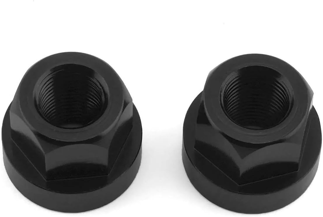for Aluminum 3/8 x 26 tpi AXLE Nuts Pair Anodized Black