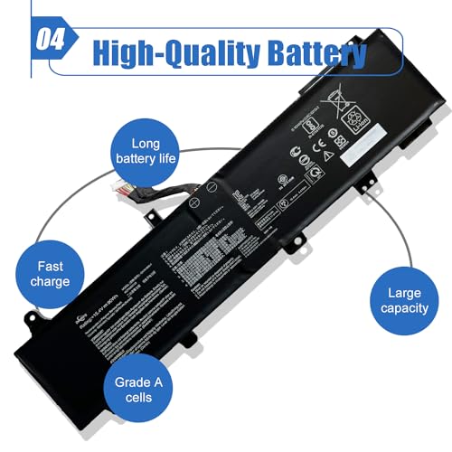 Image of C41N1906-1 (Long Cable) 90Wh Laptop Battery Compatible with ASUS FA506IV FA566IV FX506 FX566IV FX766IU TUF Gaming A15 FA506IV-AL991T Series Notebook 15.4V 5675mAh