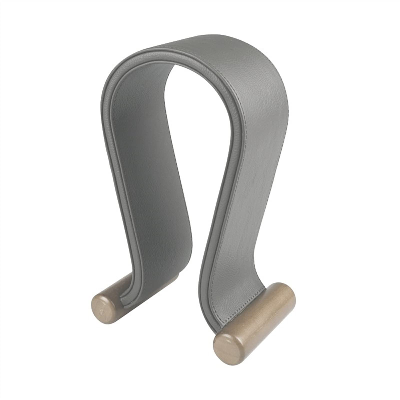 MRKU Headphone Stand Holder Headset Hook Hanger Desktop Universal Leather Gaming PU Leather+Wood Desk Disply