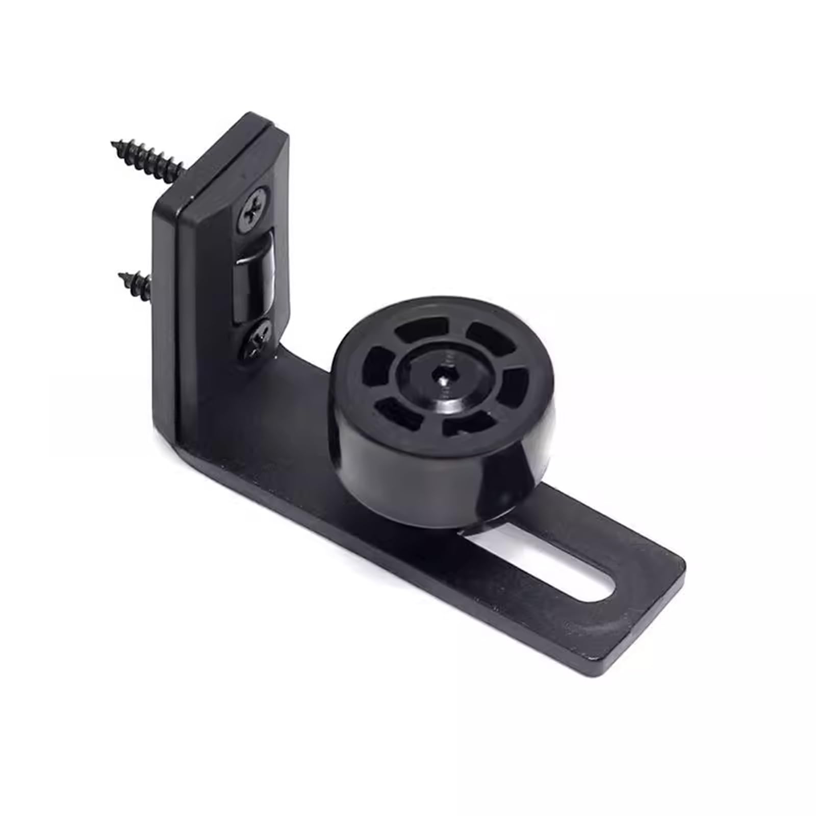 Jazuaiao Invisible Adjustable Barn Door Guide Carbon Steel Sliding Systems, Quiet Rollers for Indoor/Outdoor, Matte Finish Door Bottom Sliding Roller