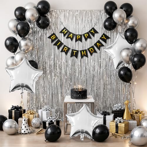 Image of Party Propz Happy Birthday Decoration Kit - 42 Pcs,Happy Birthday Banner and Balloons for Birthday, Balloon Decoration Kit for Kids, Bday Decoration kit Combo for Boys & Girls (Cardstock,Latex)