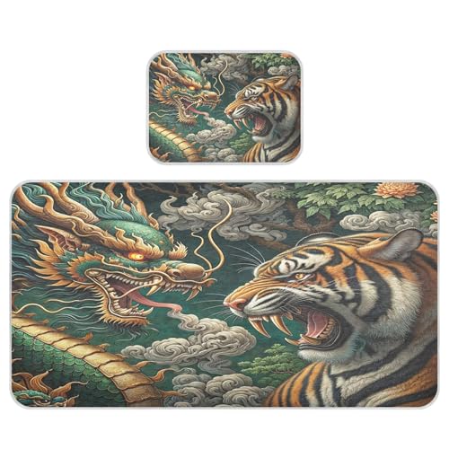 Takiito Dragon Tiger Baby Cooling Mattress Pad, Soft & Breathable Cooling Mat Keep Baby Cool in Summer 28x52 in, Nursery Essential