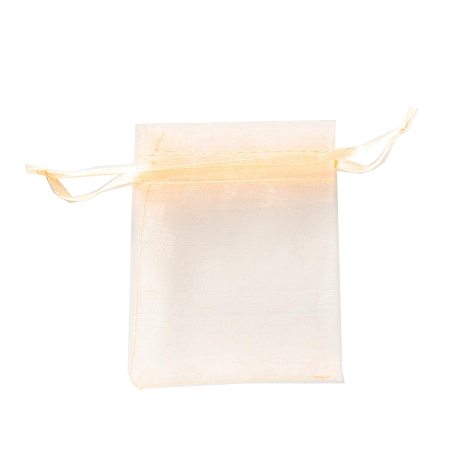 Doxicey Jewelry Package Bags 100Pcs 7x9cm Sheer Organza Gift Drawstring With Jewelry Pouches Christmas Wedding Party Festival Gauze Bags for Necklace Bracelet Earring Ring(Champagne)