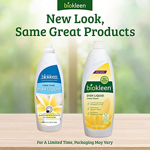 Biokleen Dish Liquid Soap - 50 Ounce - Lemon Thyme Dish-Washing, Hand Moisturizing, Eco-Friendly, Plant-Based, No Artificial Fragrance, Colors Or Preservatives #TOP1
