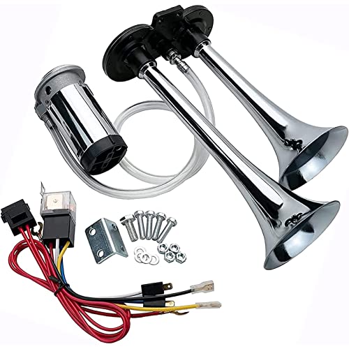 12V 150DB LKW hupe laut Luft Horn Drucklufthorn mit Kompressor, Super laut...