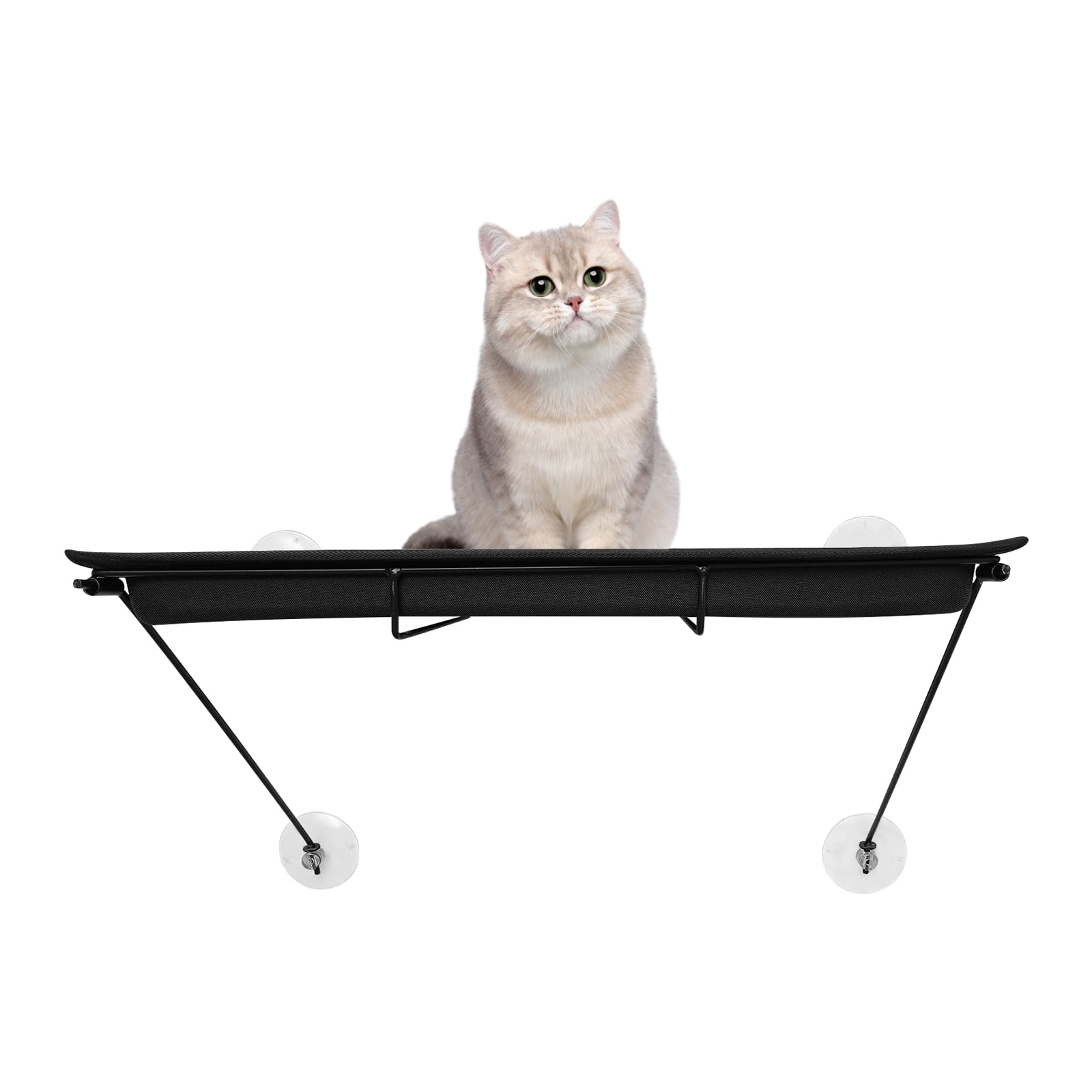 Cuccia per gatti per finestre, amaca per gatti e gatti, con ventose stabili, per negozi di animali, soggiorno, balconi, fino a 15 kg (caffè, 60 x 32 x 35 cm)