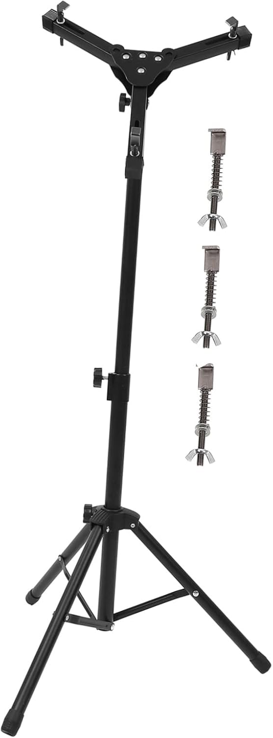 Totority 1set Height Snare Drum Rack Folding Practice Pad Stand Tripod Drum Holder for Indoor Use Non- Design Portable