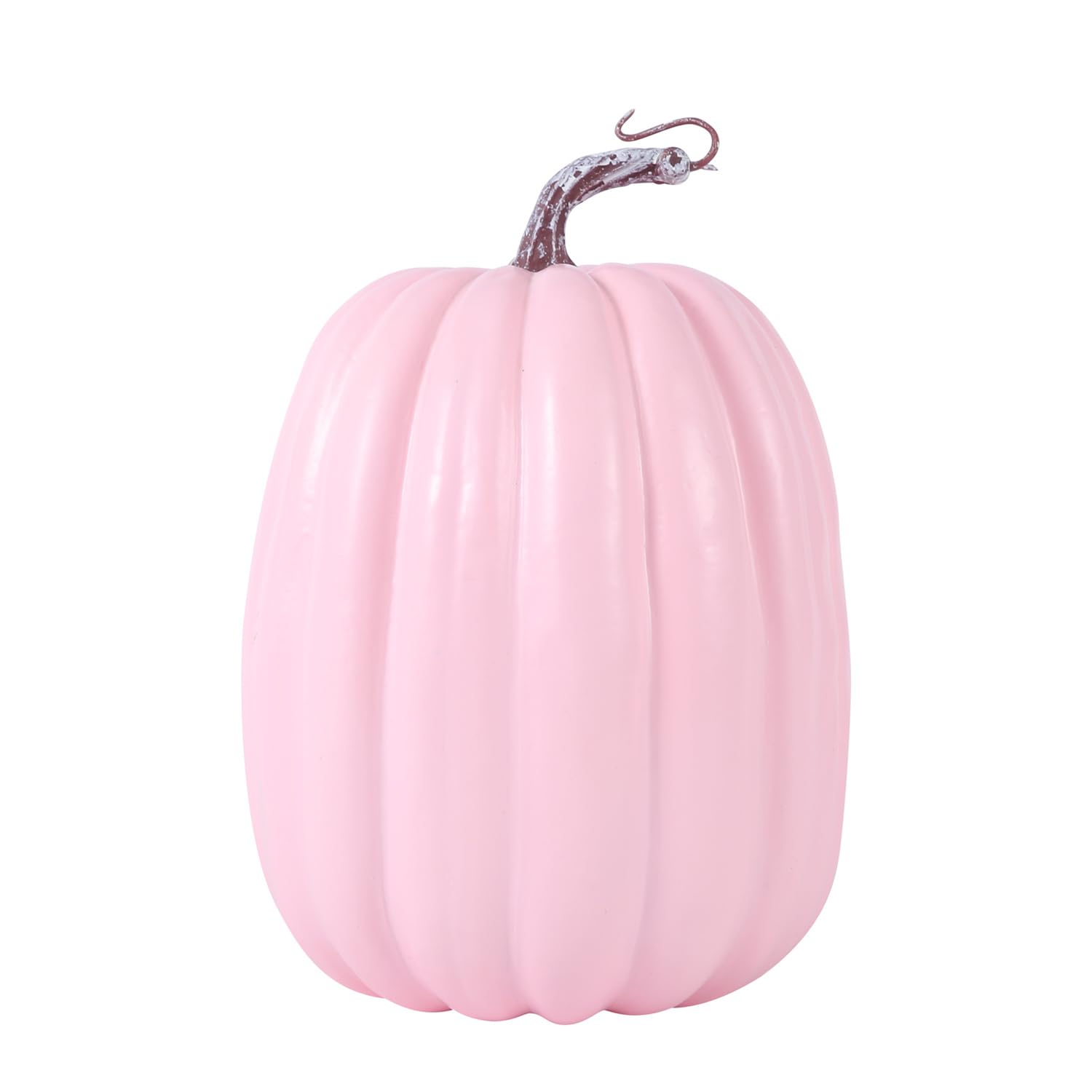 woshilaocai 8 Inch Artificial Foam Pumpkin Fall Decoration Faux Pumpkins for Harvest Autumn Season Festive Tabletop (Dusty Pink)