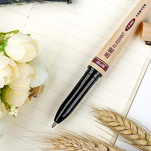Bolígrafo De Gel De Grano De Madera Bolígrafo De Firma Bolígrafo De Firma De Ruiya 1.0 Mm Bolígrafo De Firma De Gran Capacidad Paquete De 12