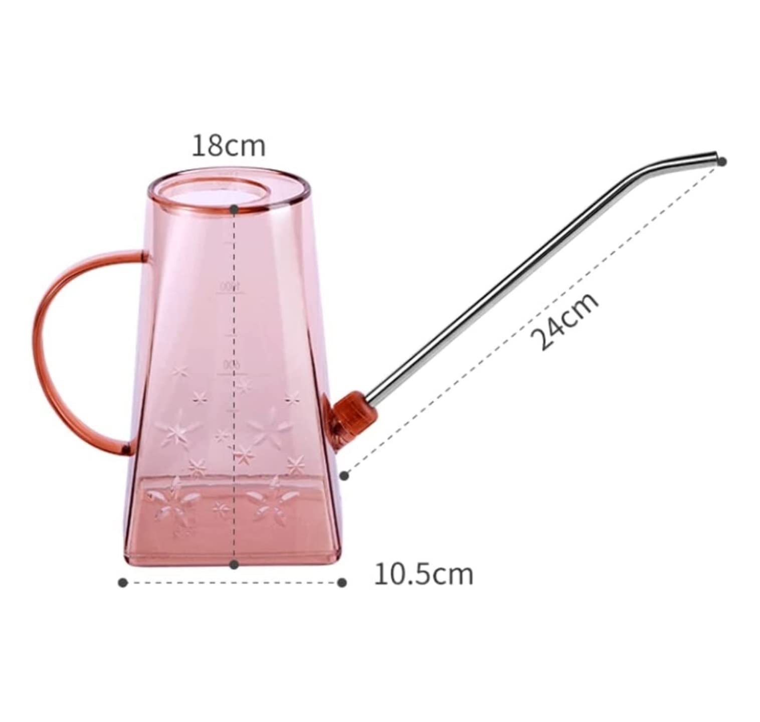 Regadera de Jardín Regadera De Plástico con Boquilla Larga De Acero Inoxidable, Regadera para Plantas Regadera de Riego (Color : Grün, Size : 10.5 * 18 * 34.5cm)