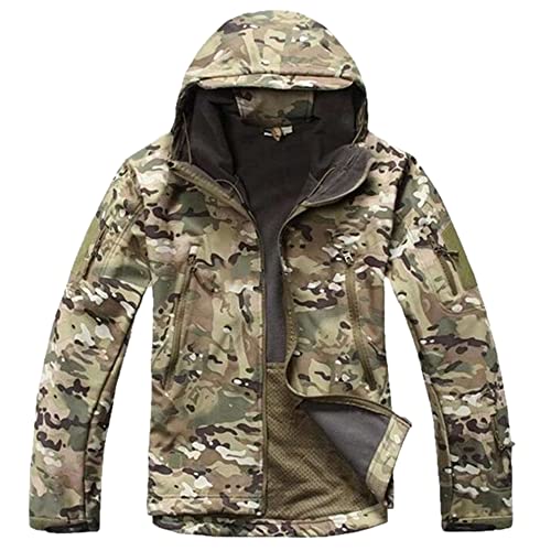 WSPDSD Armee Tarnmantel Militärische Taktische Jacke Militärische Kleidung Outwear Softshell Wasserdichte Winddichte… – Bild 3