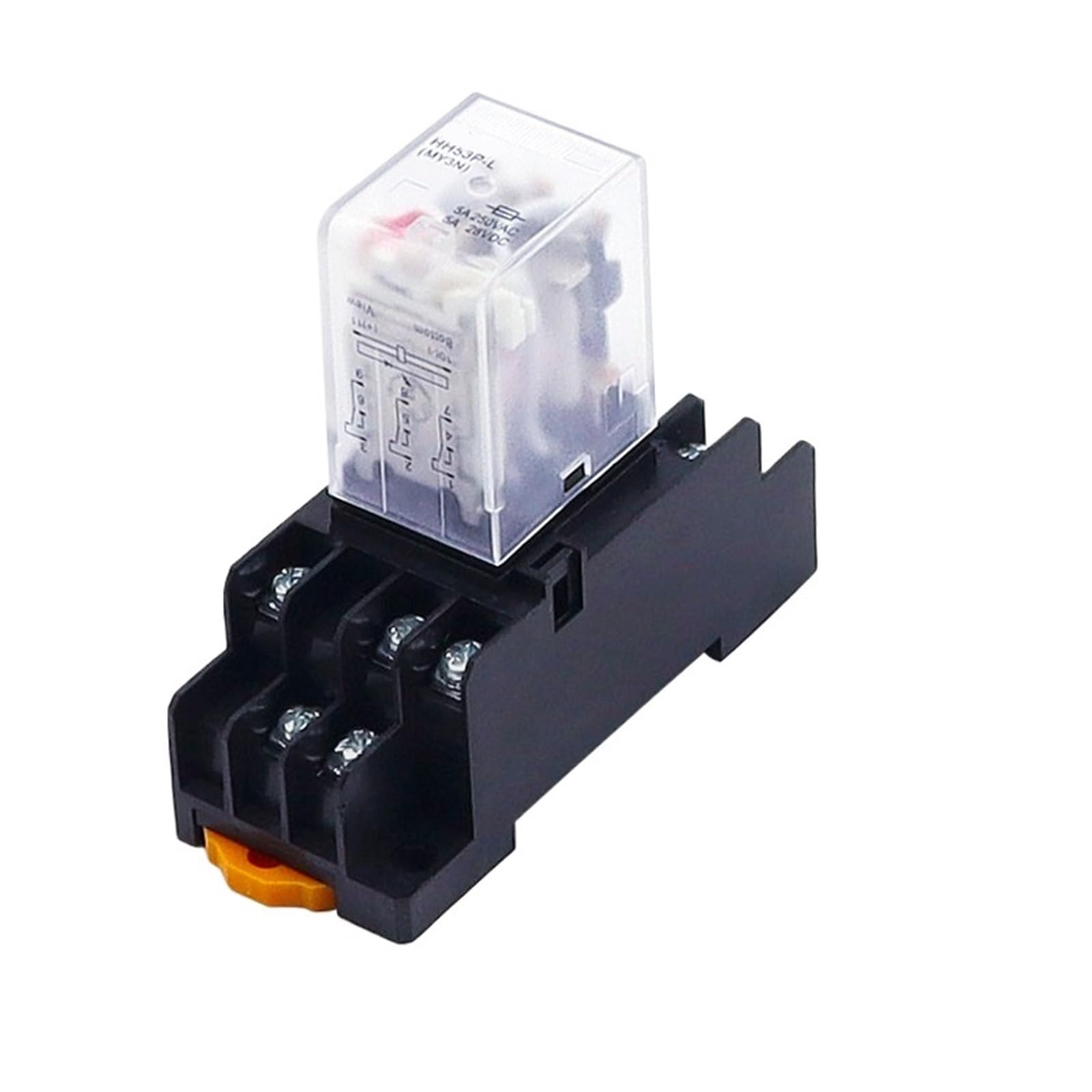 Relé de potencia general con bobina electromagnética MY3NJ de 5 piezas, 11 pines, HH53P, CA 12 V, 24 V, 110 V, 220 V, relé en miniatura con base PYF08A(AC 36V)