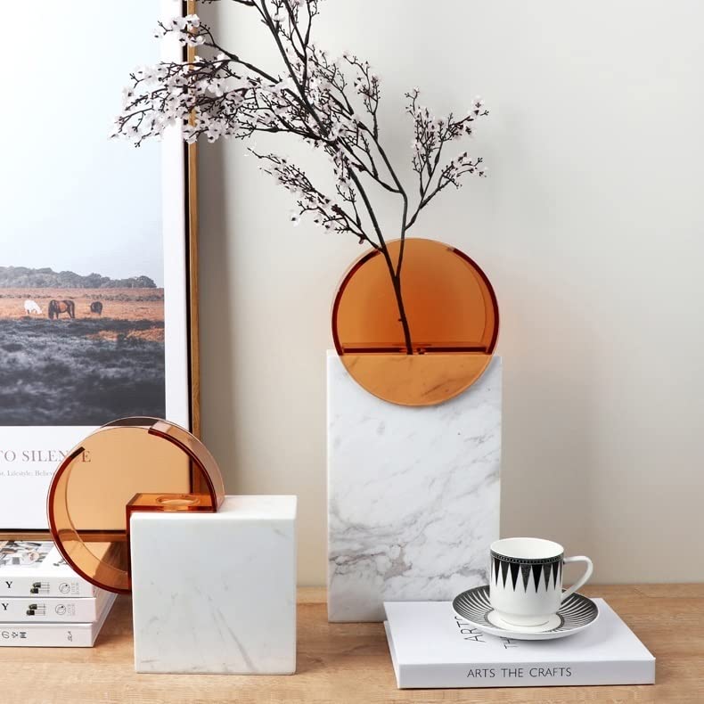 Vase en marbre TUSUOD d'hôtel et bureau au design minimaliste