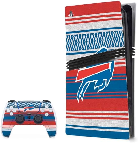 Skinit Decal Gaming Skin Compatible with PS5 Pro Bundle - Officially Licensed NFL Buffalo Bills Blitz Series Design