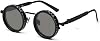 Adjustable Tint Nightshift Glasses, Round Polarized Sunglasses with ND Filter Lenses, Metal Frame for Driving Fishing Outdoor Sports, Light Adaptive Eyewear