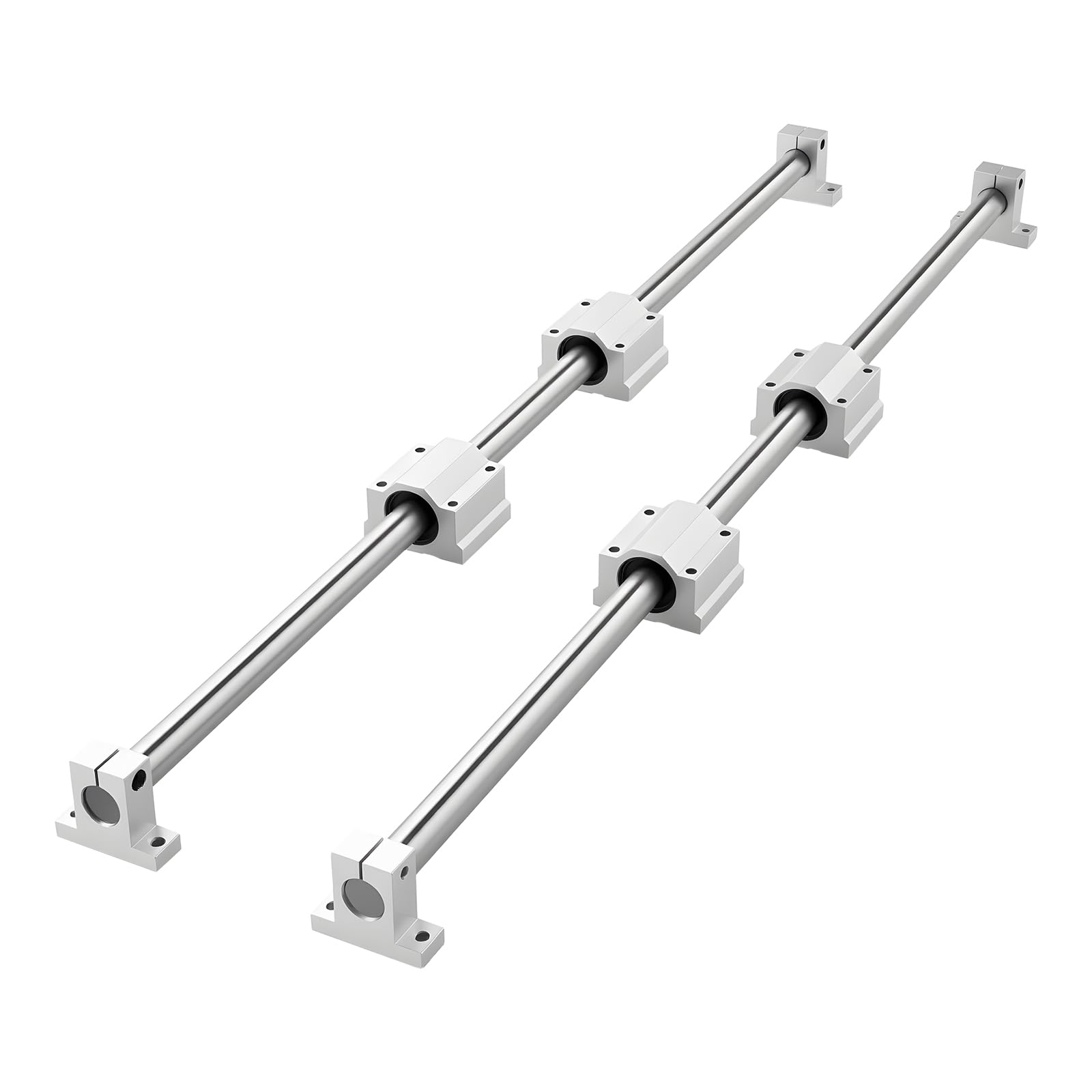 VEVOR Zestaw prowadnic liniowych SFC 25 2 prowadnice liniowe 1000 mm 4 bloki ślizgowe do frezarek tokarki, maszyny do grawerowania DIY, płyta oscylacyjna do treningu