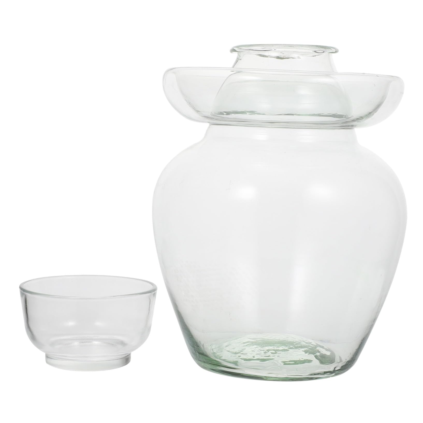 Toyvian Großer Kapazität Glasbehälter mit Luftdichtem Deckel Praktischer Aufbewahrungsglas für Gewürzgurken und Fermentierte Lebensmittel Rund mit Versiegeltem Verschluss