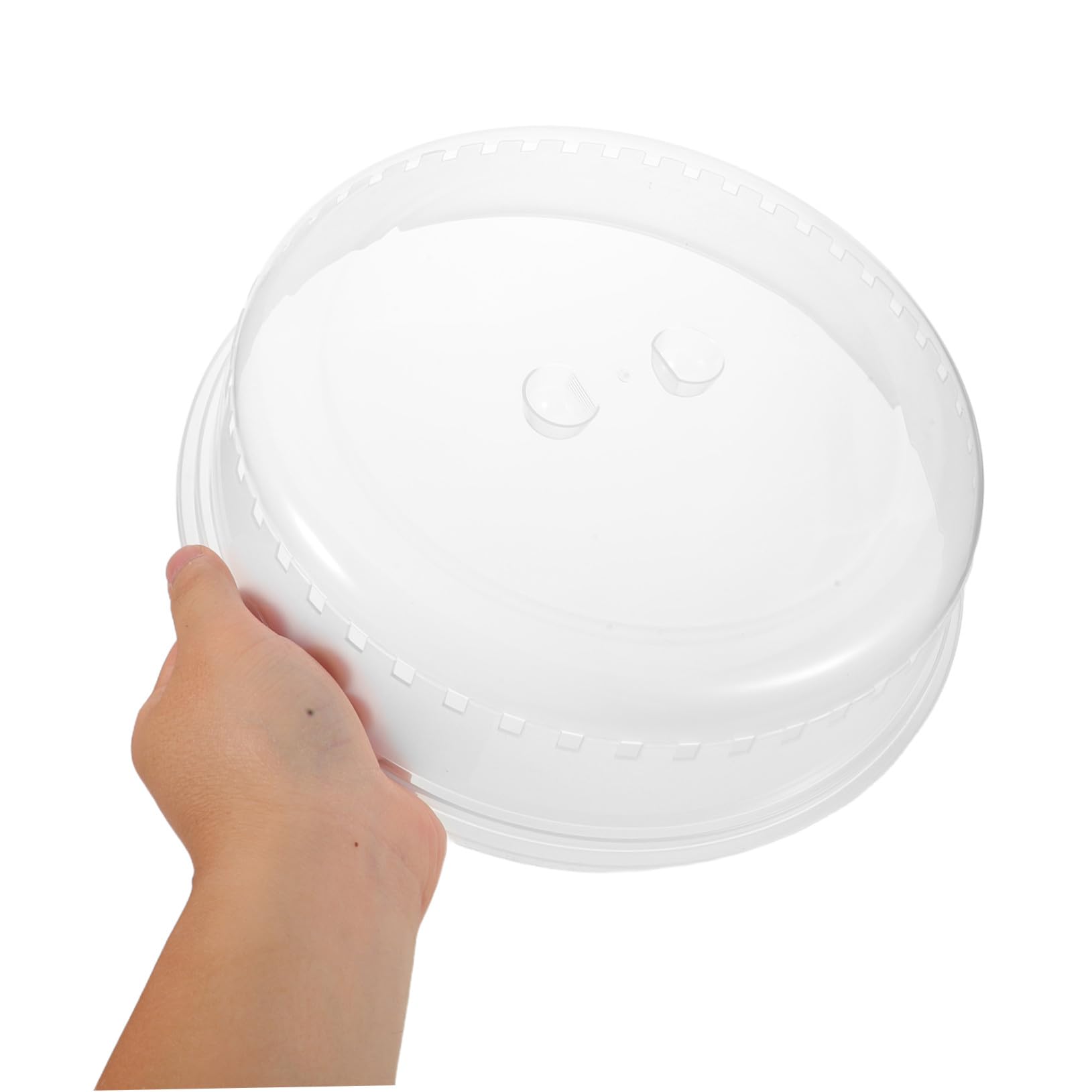 Tapa Antisalpicaduras para Microondas de Plástico Blanco, 10 Unidades