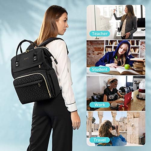 LOVEVOOK Laptop Backpack for Women Fashion Business Computer Backpacks Travel Bags Purse Student Bookbag Teacher Doctor Nurse Work Backpack with USB Port Fits 15.6-Inch Laptop, Black 6 LOVEVOOK Laptop Backpack for Women Fashion Business Computer Backpacks Travel Bags Purse Student Bookbag Teacher Doctor Nurse Work Backpack with USB Port Fits 15.6-Inch Laptop, Black