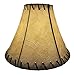 Rustic Faux Leather Bell Lamp Shade - 12
